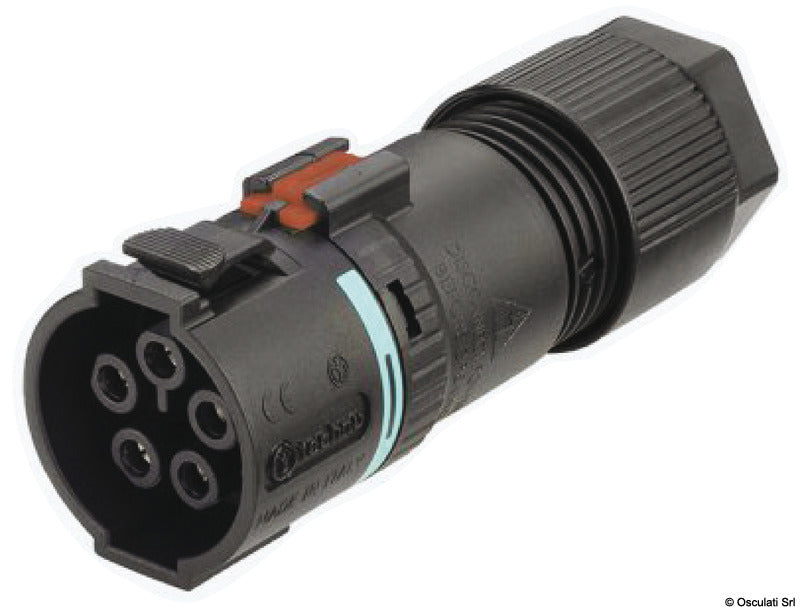Enchufe/toma Techno de 2/3/4 pines con conector a presión