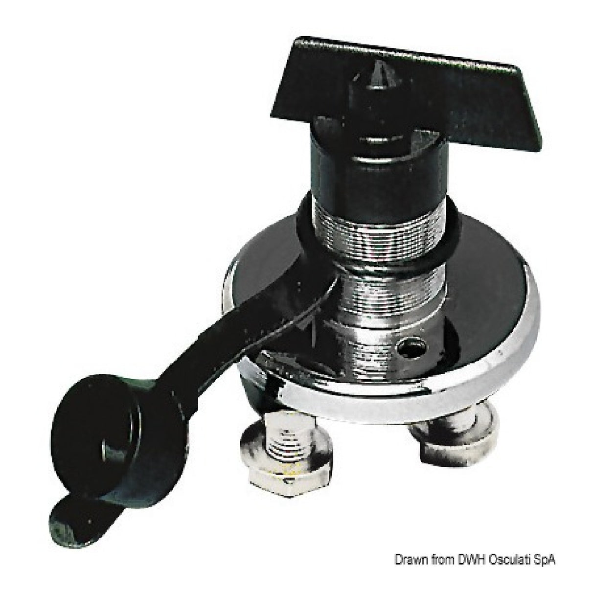 Osculati Staccabatteria in policarbonato nero 14.386.02