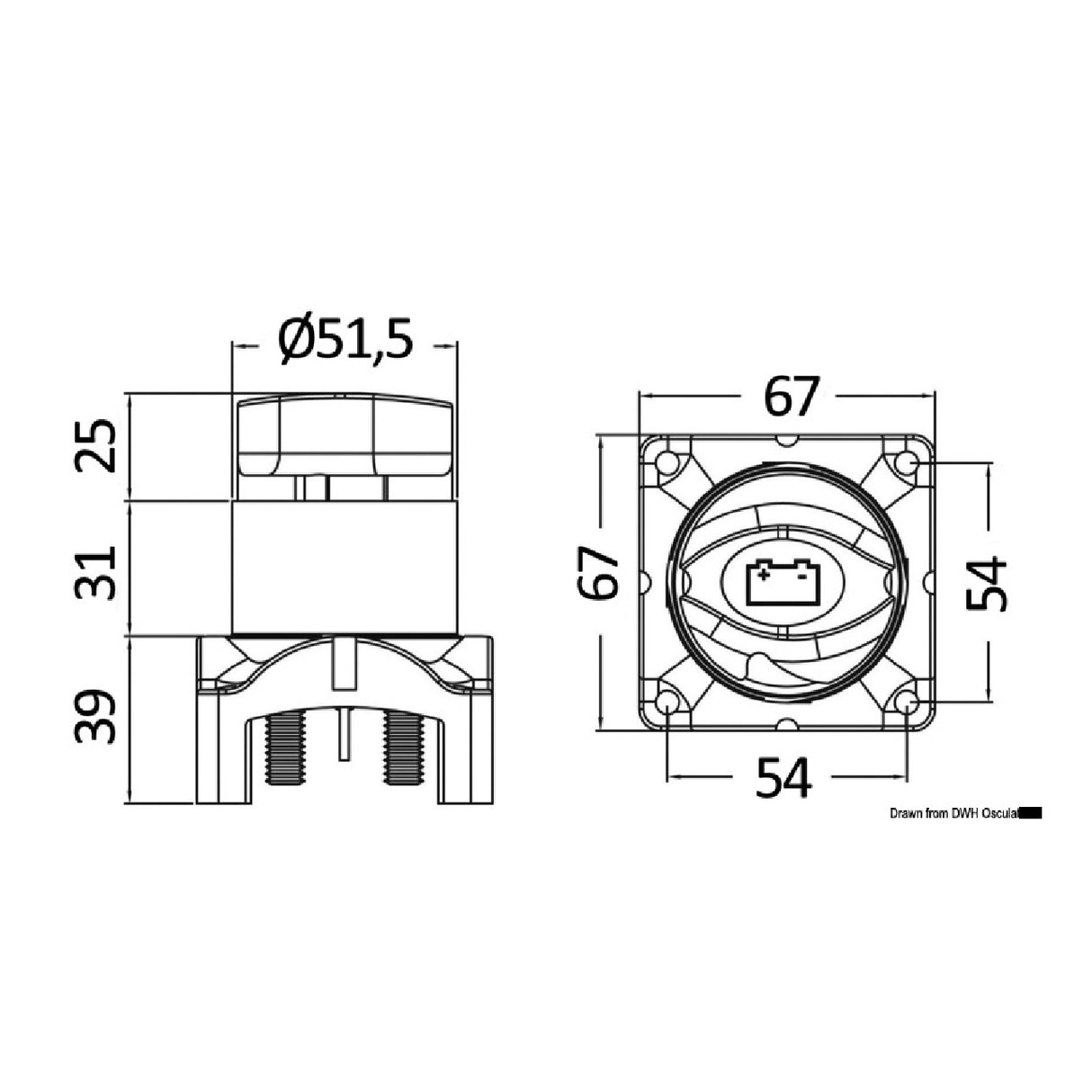 Osculati 275 A remote control battery switch 14.386.08