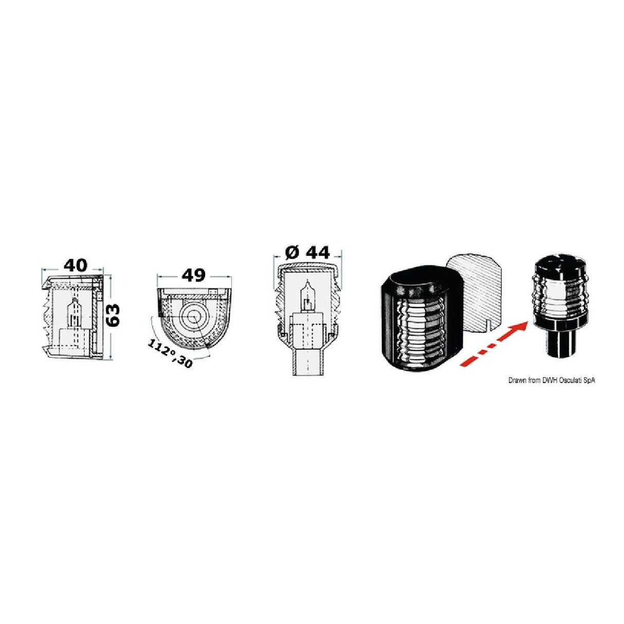 Osculati 5-W-Halogenlampe 14.412.00 - 1 Packung mit 10 Stück 14.412.00