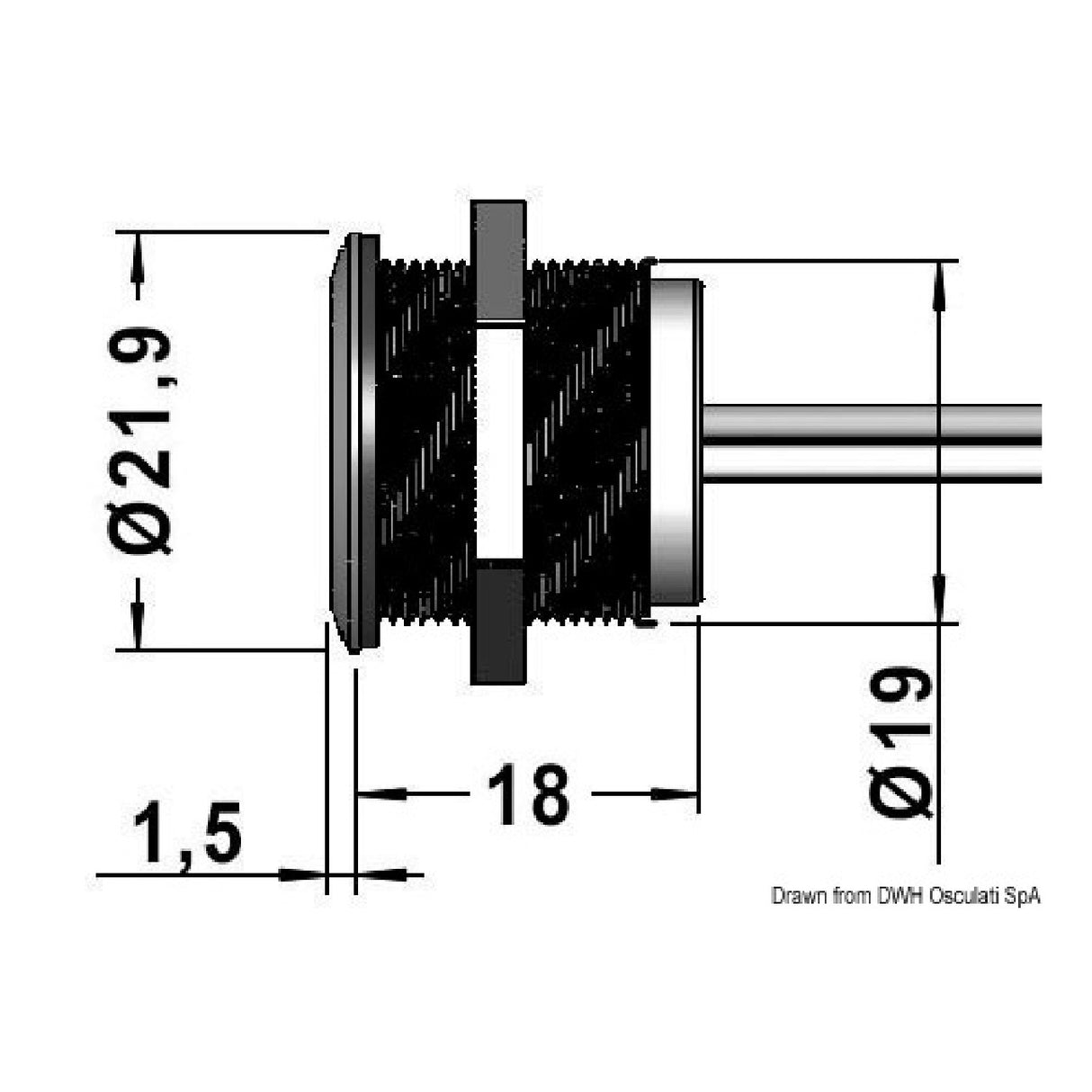 Osculati Dimmable Touch Switch for LED Lights 14.482.00