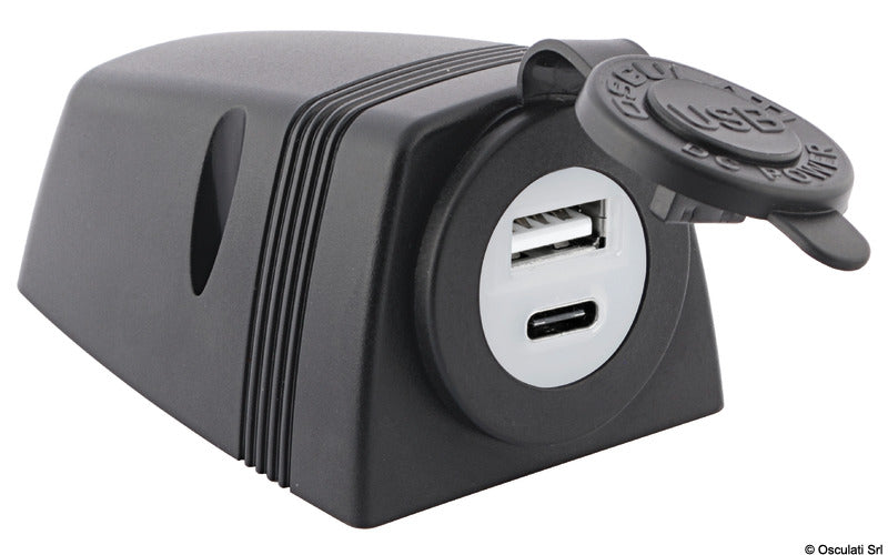 Osculati USB-A + USB-C-Buchse mit Verkleidung 14.516.13