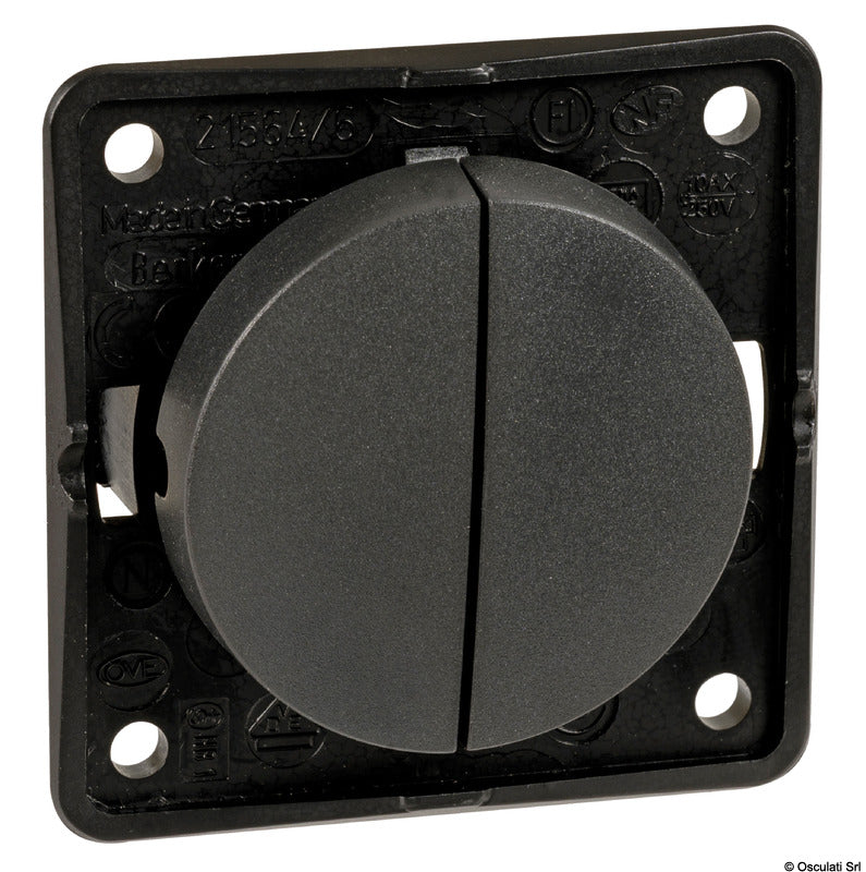 Interruptor doble Berker negro antracita