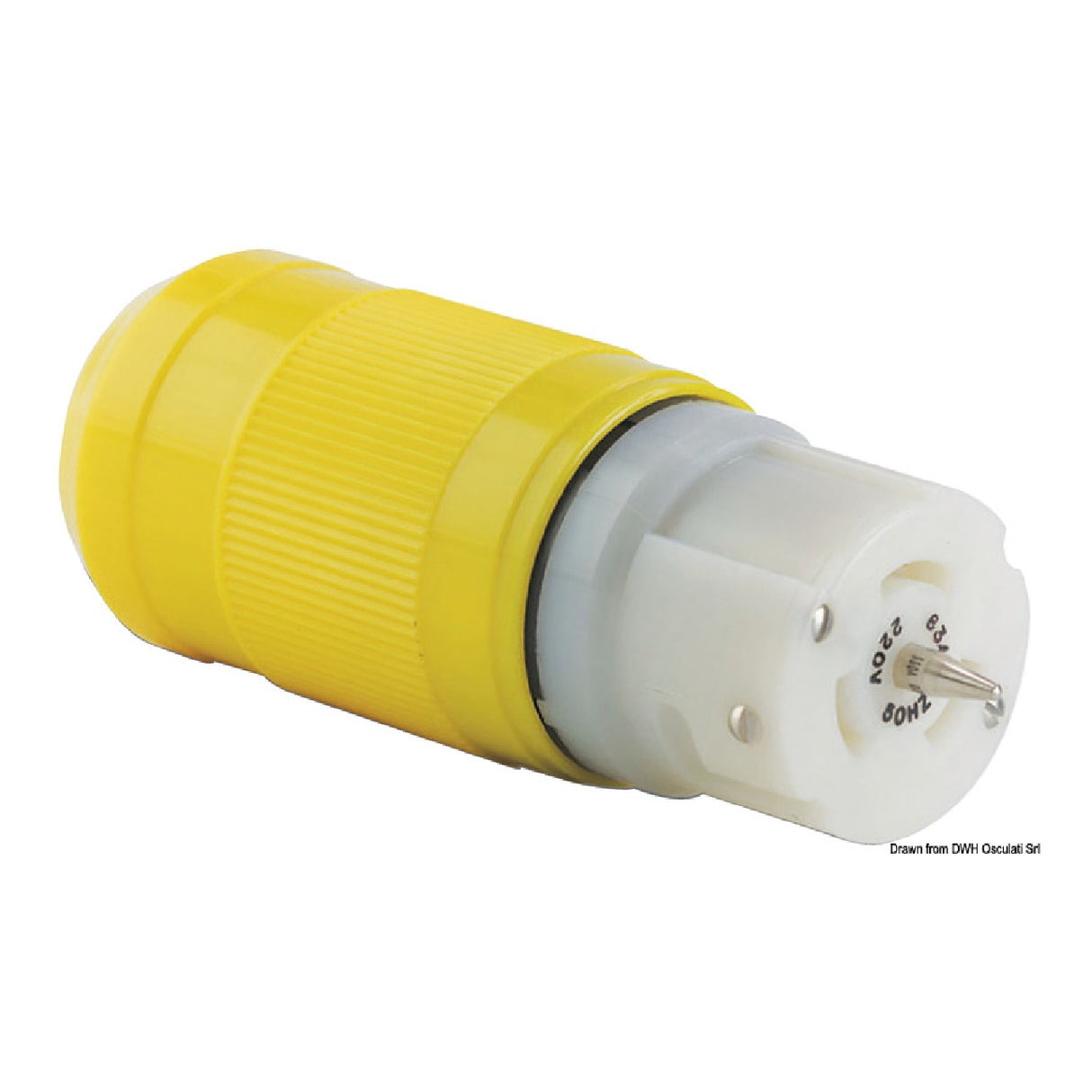 Enchufe bipolar monofásico de 3 cables Marinco, hembra