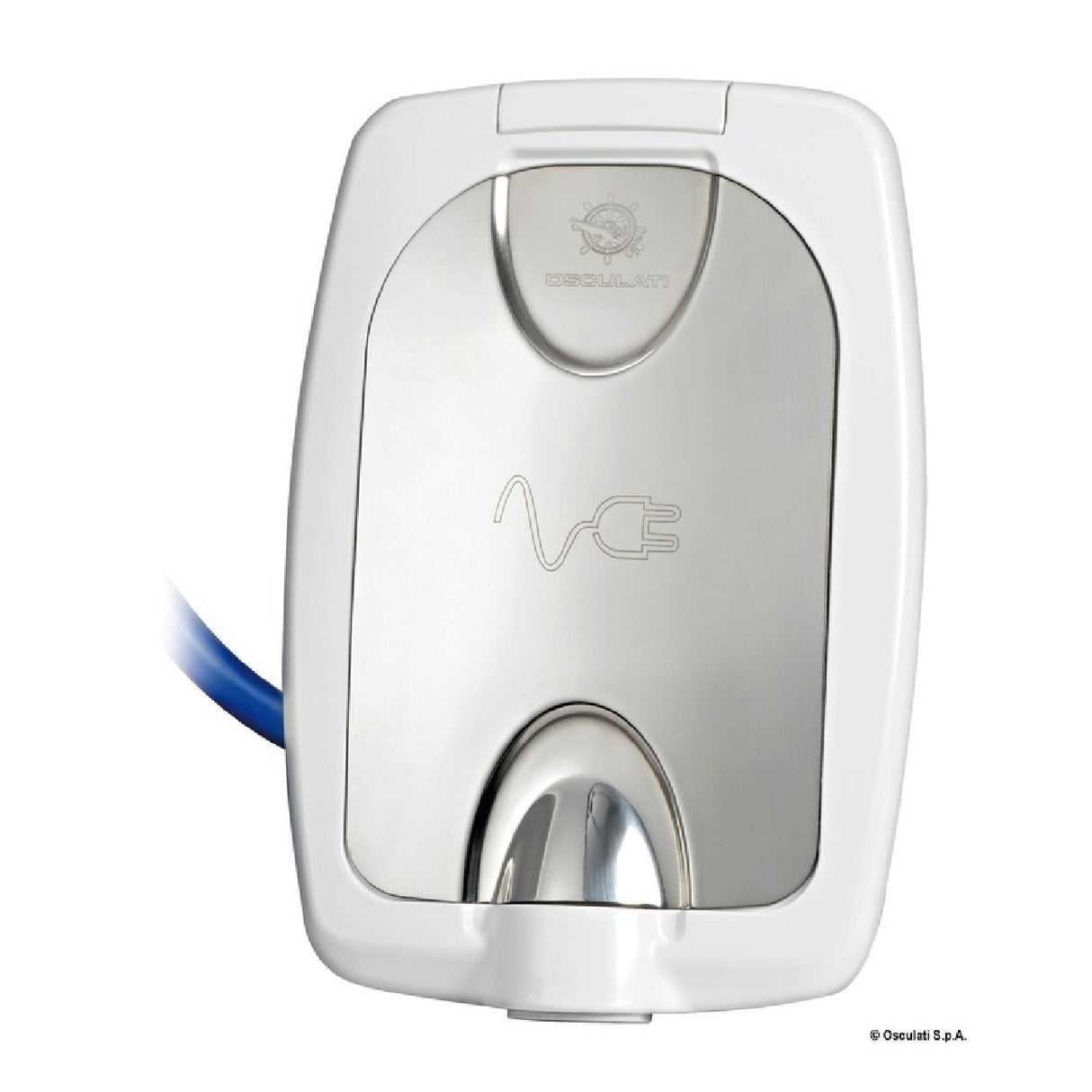 Cable eléctrico tripolar azul/blanco de 16 A Osculati 14.592.01