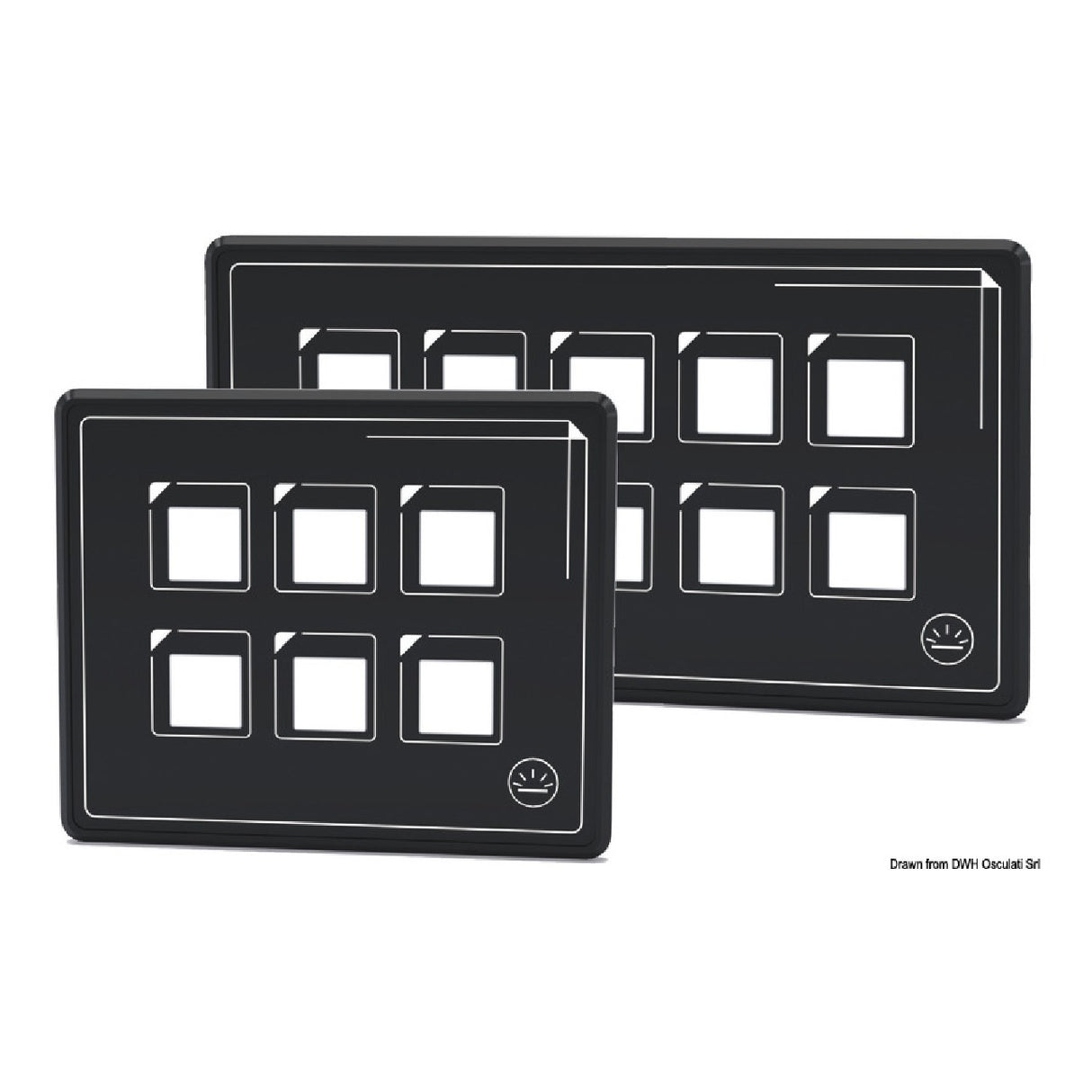 Osculati Pannello elettrico touch-control ultra sottile formato da pannello + cavo USB + Control Box 14.690.07