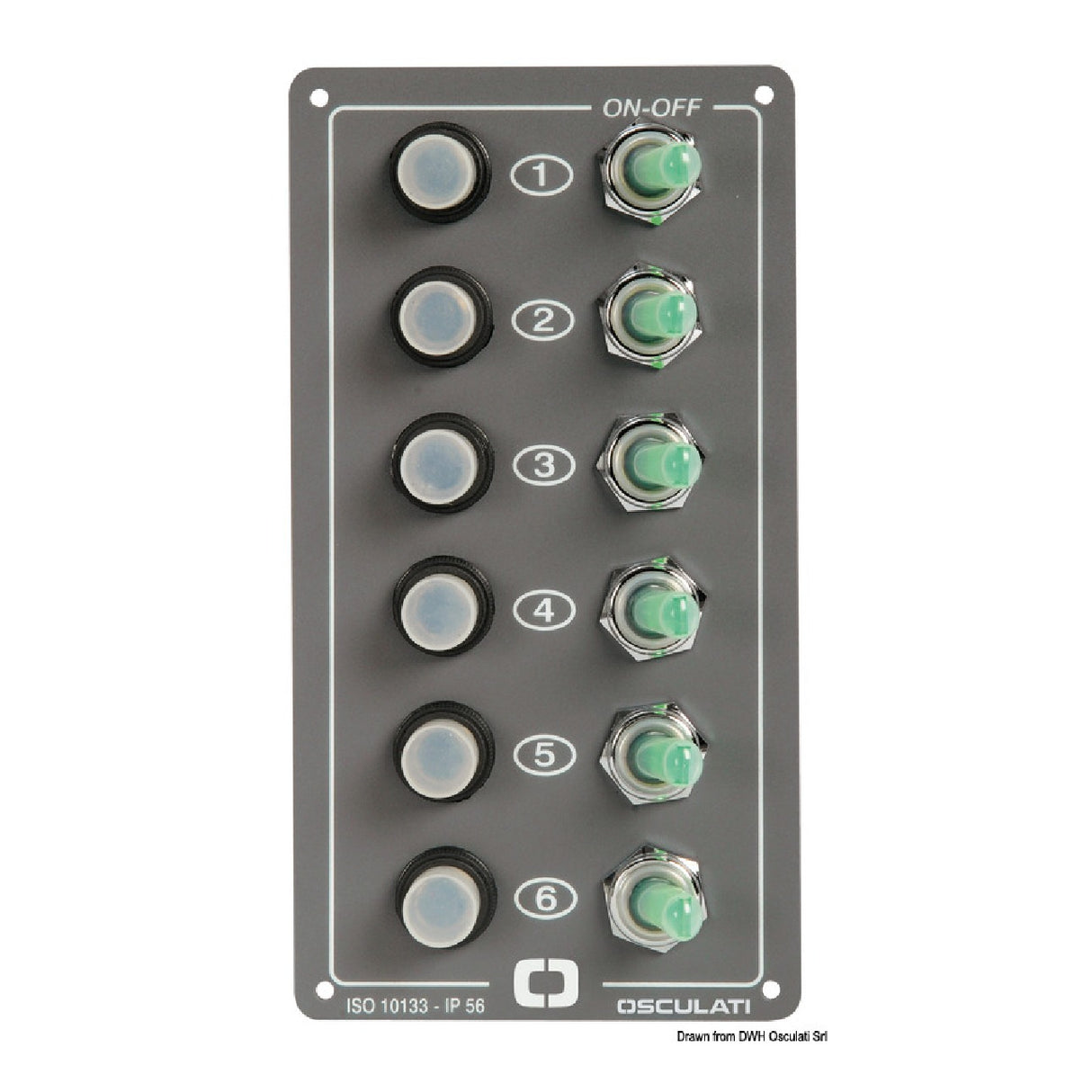 Osculati Elite Panel 6 switches 14.700.00