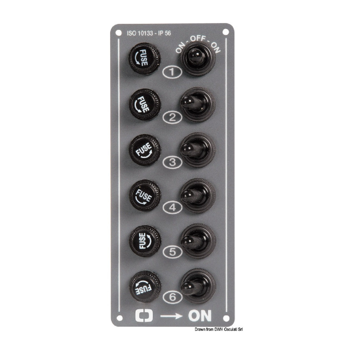 Osculati 6-Schalter-Schalttafel 14.701.00