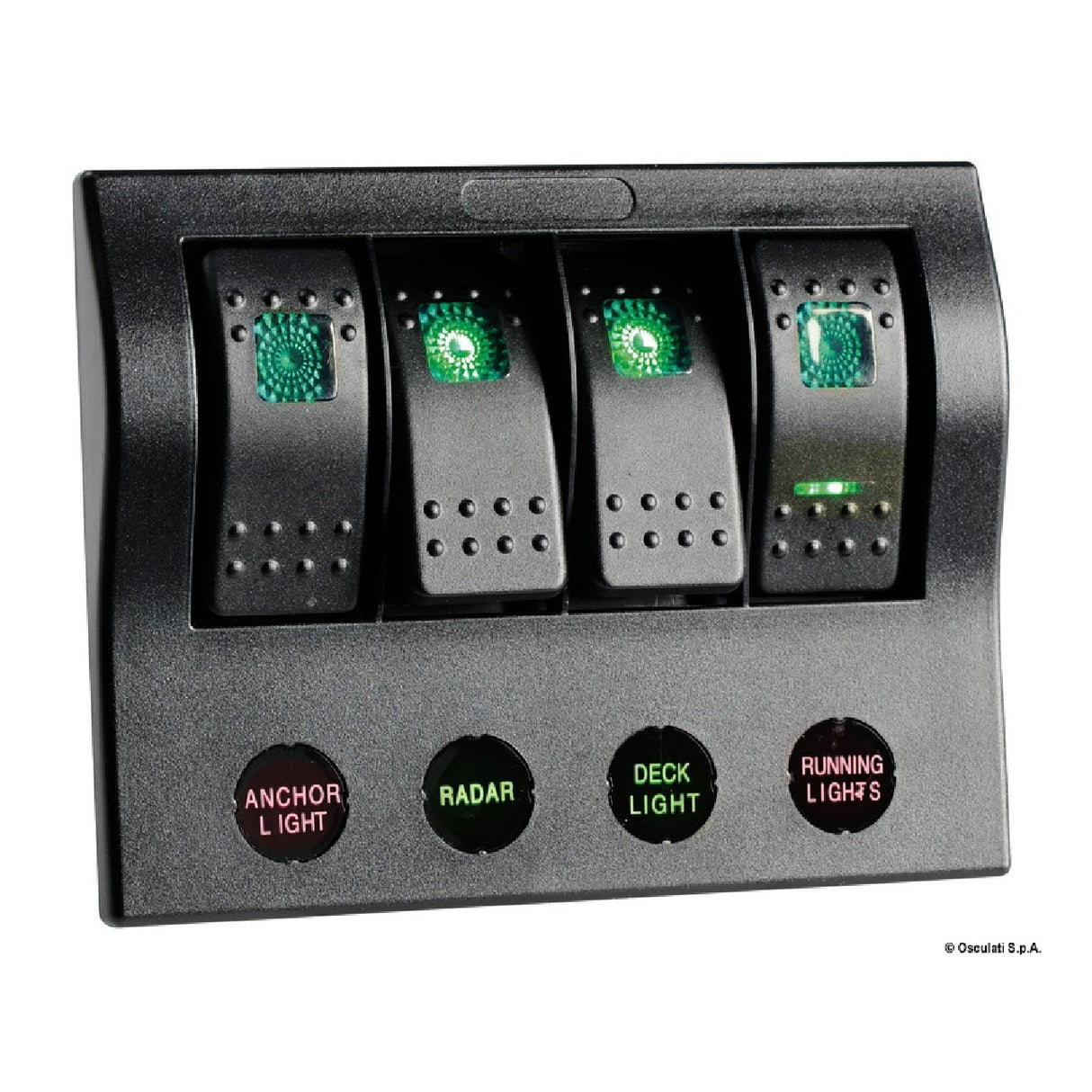 Osculati PCP Compact series electric panel with circuit breaker + LED 14.860.04