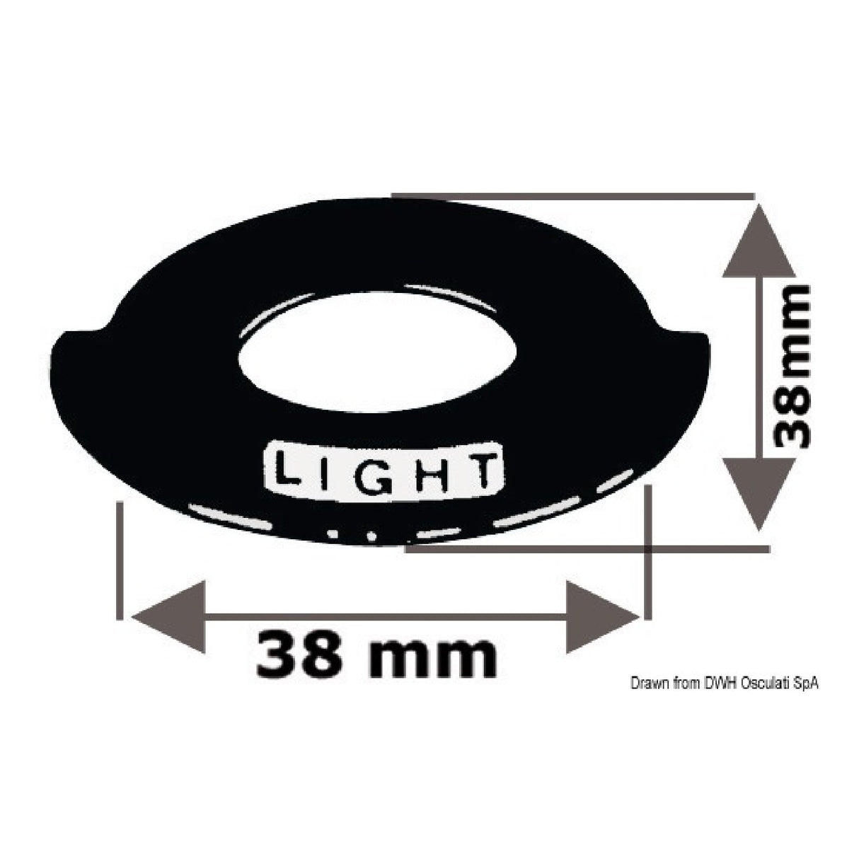 Osculati Targhetta autoadesiva per interruttori 14.916.01