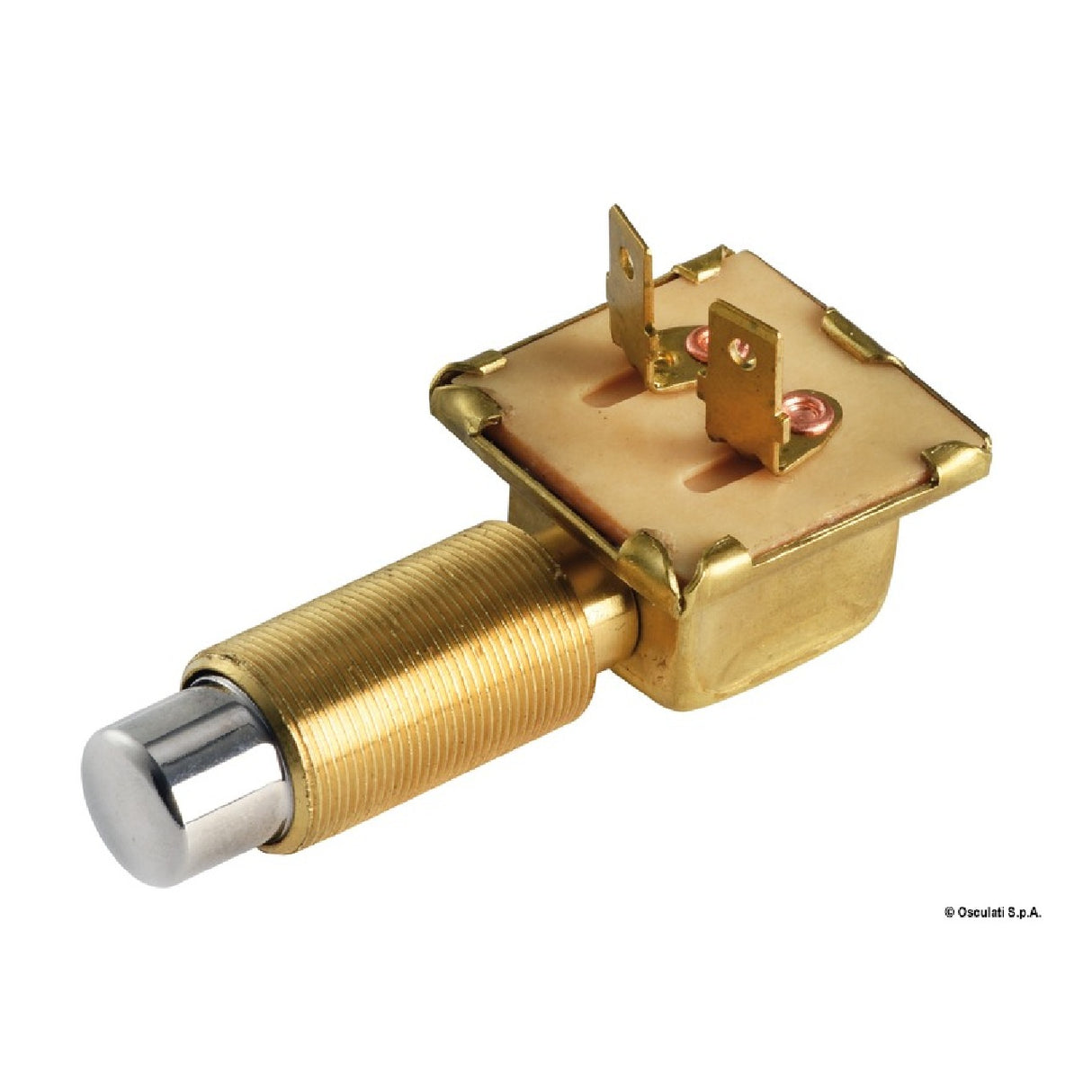 Osculati Pulsante stagno ottone cromato 15 x 25 mm 14.918.04