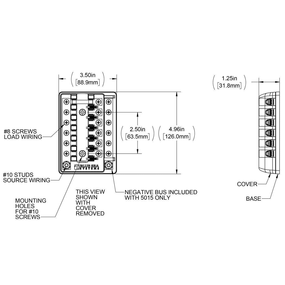 Blue Sea AGC-MDL Sicherungskasten Modell 5015