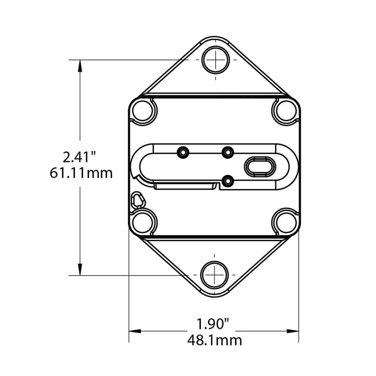 Blue Sea Magnetotermici da incasso quadrato