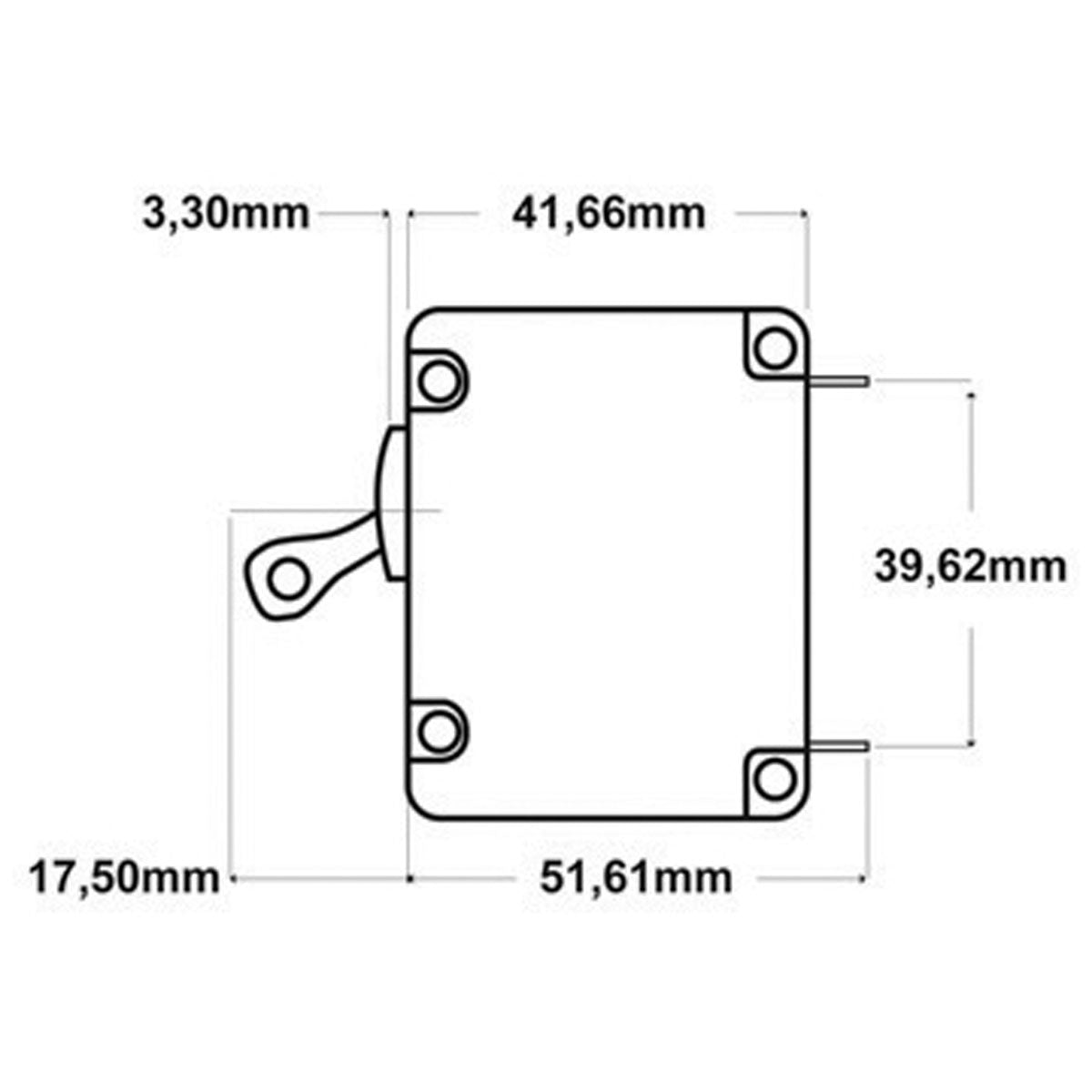 Blue Sea Magneto idraulico Toggle A-Series CA-CC Levetta nera