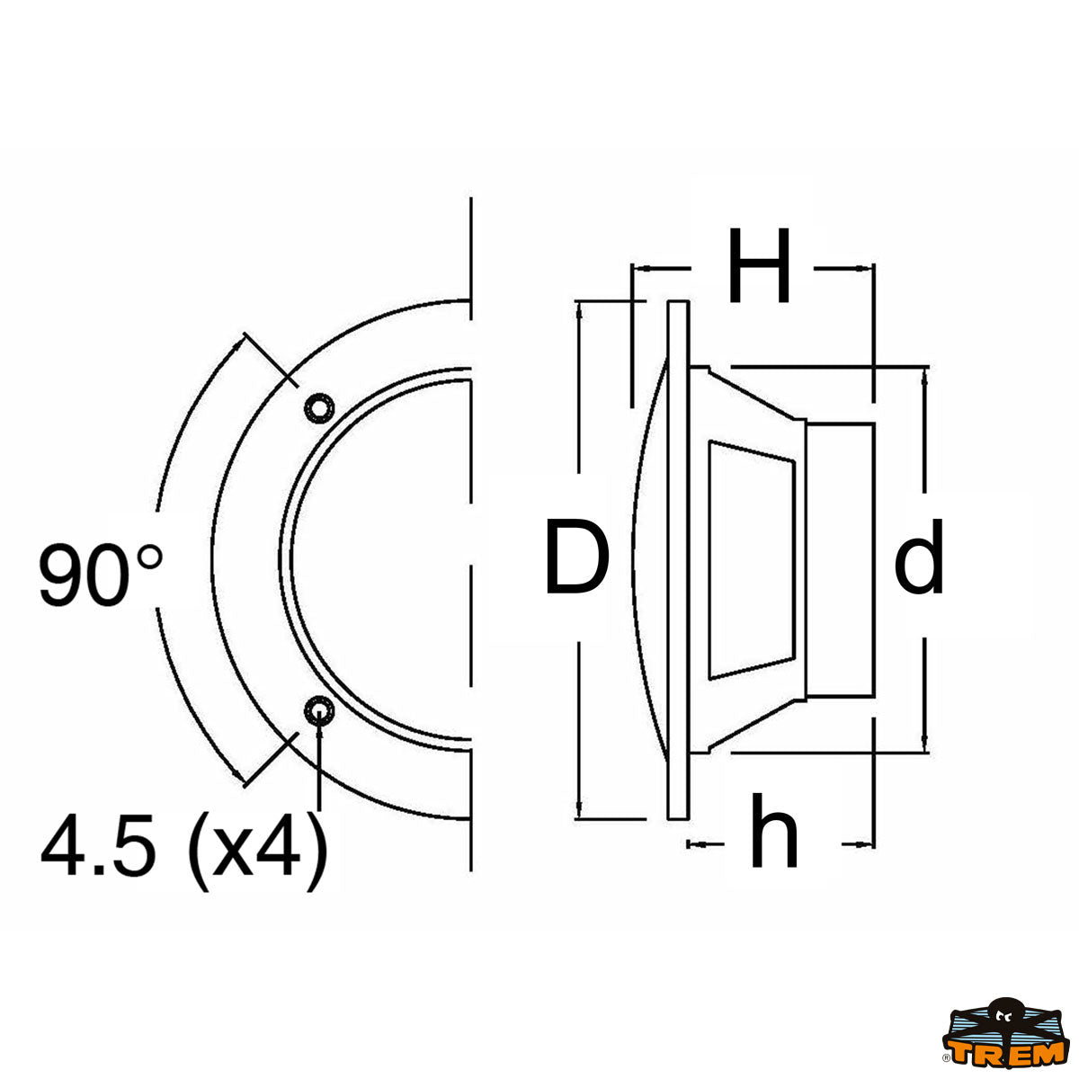 Trem Coppia altoparlanti stagni 2 vie T-Sound 60 W