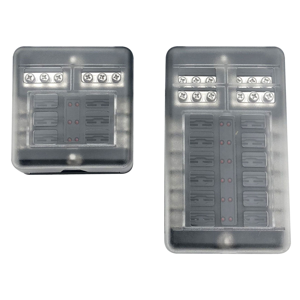 Trem Polycarbonate blade fuse box with transparent snap-on lid