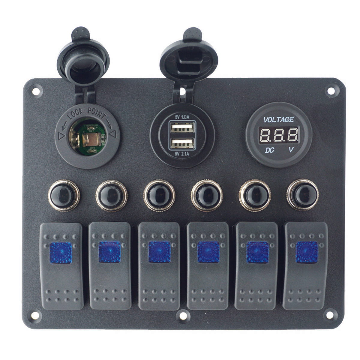 Trem Electrical panel with voltmeter + 2 USB + power socket