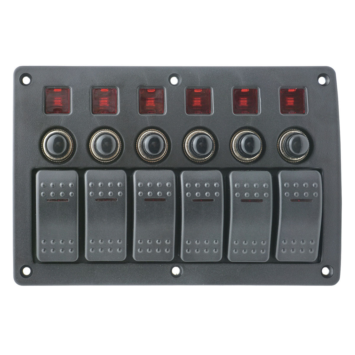 Panel de interruptores Trem 9/32 V, 6 botones