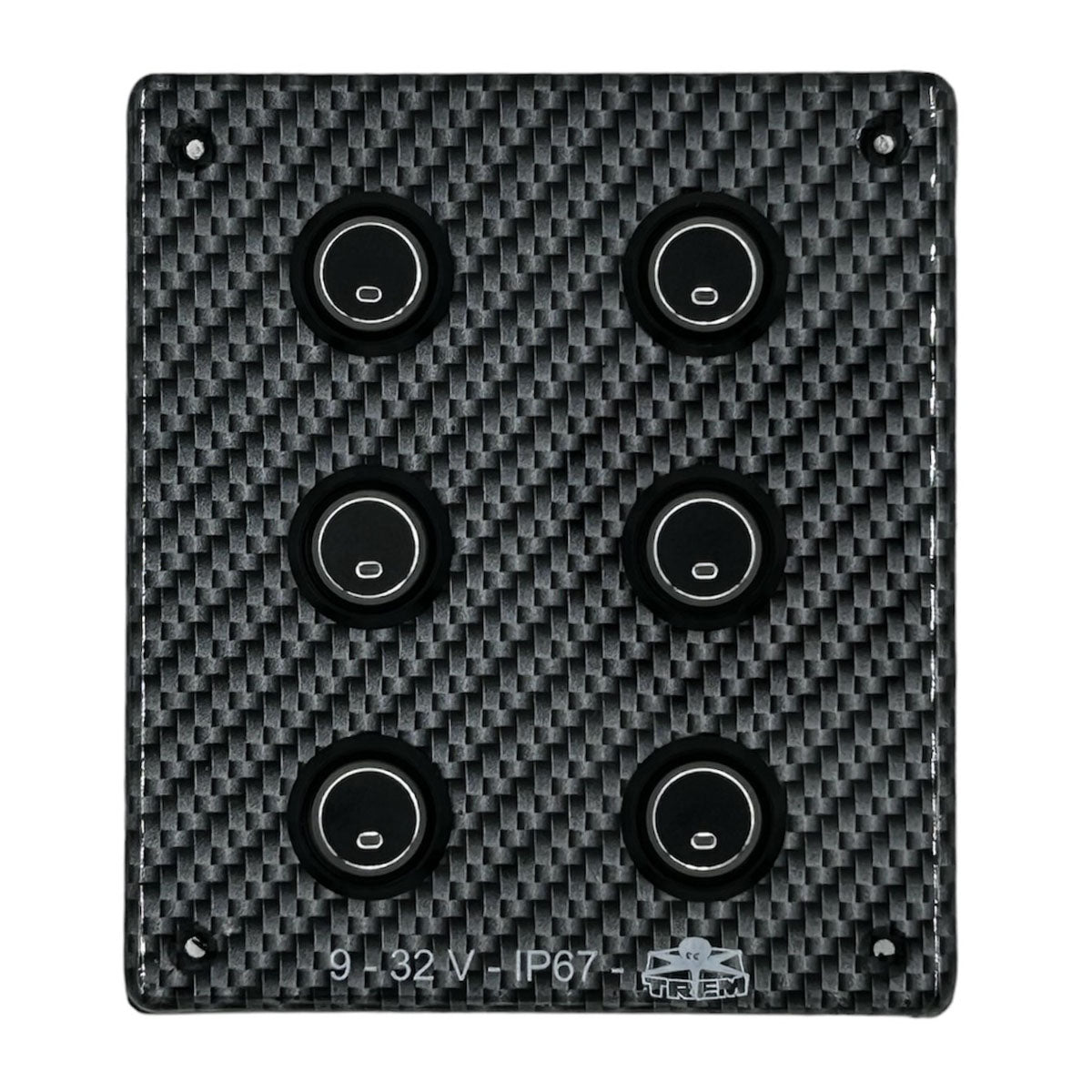 Ocean System Pannello elettrico nero con cappuci precablati e treccia portafusibili