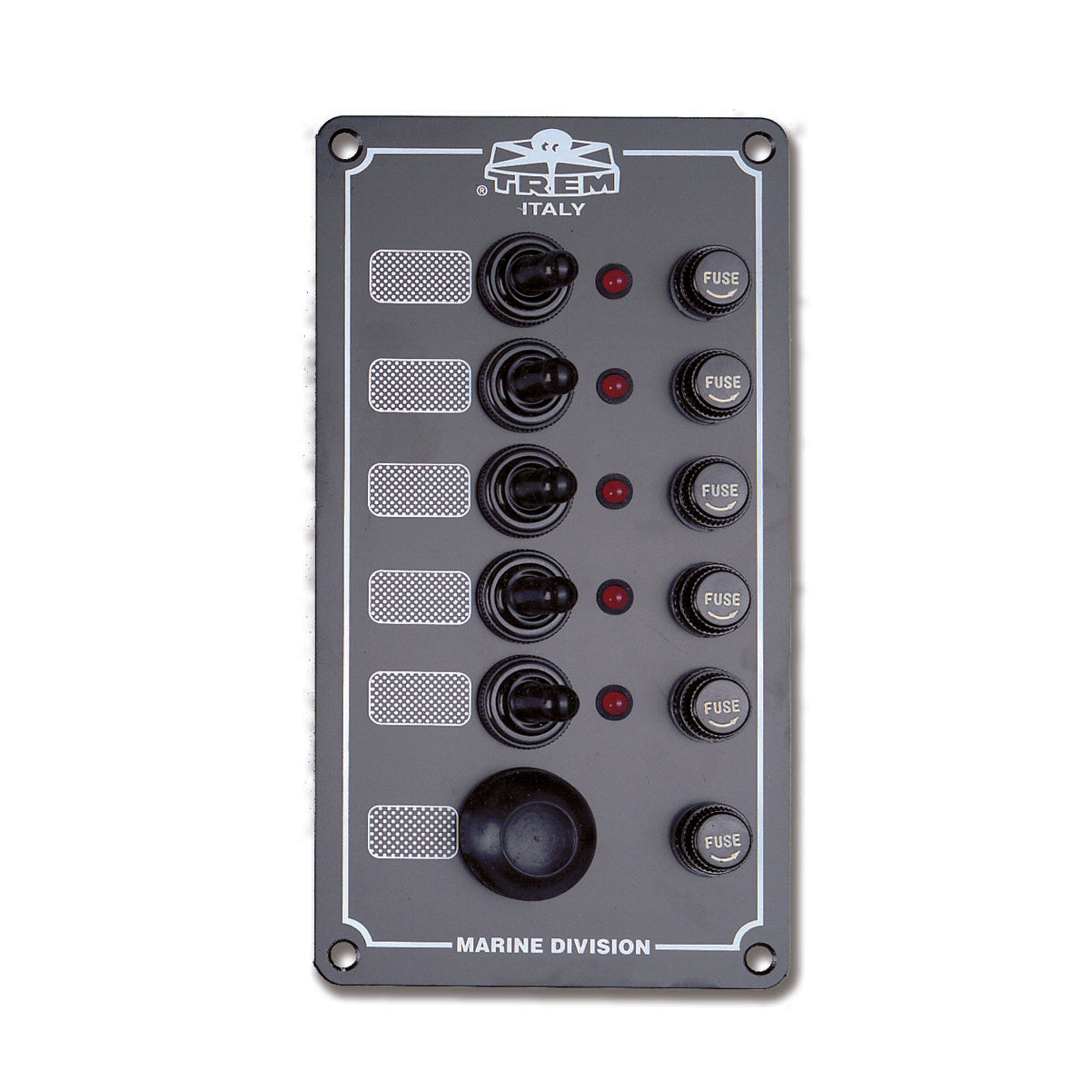 Cuadro Eléctrico Trem con 5 Interruptores + 1 Toma de Corriente