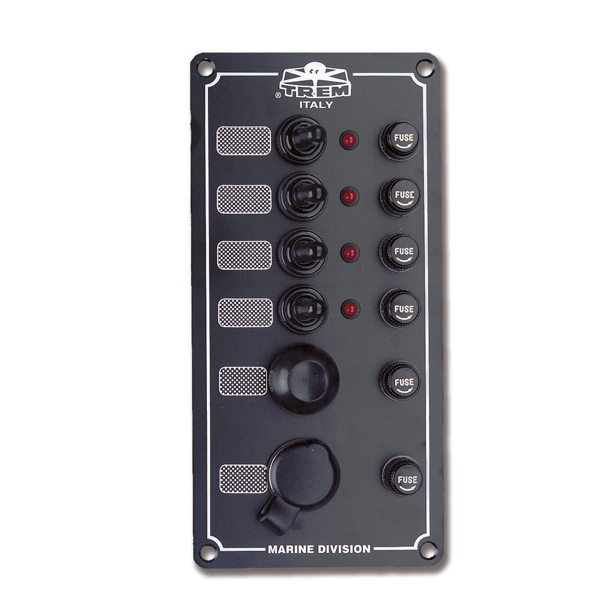 Panel eléctrico Trem de 4 interruptores + botón de bocina + toma de encendedor