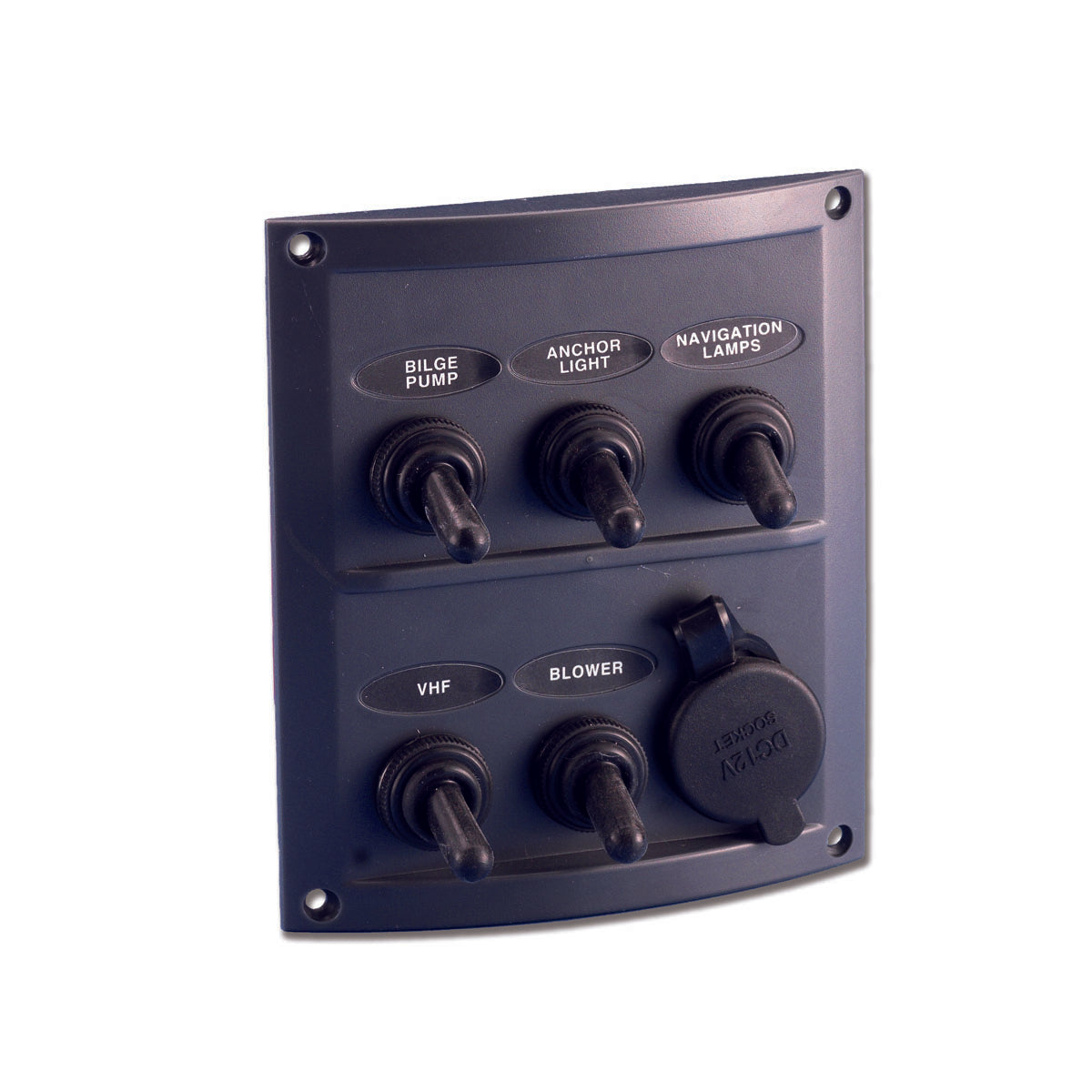 Trem 5-switch control panel + cigarette lighter black PILOT SERIES