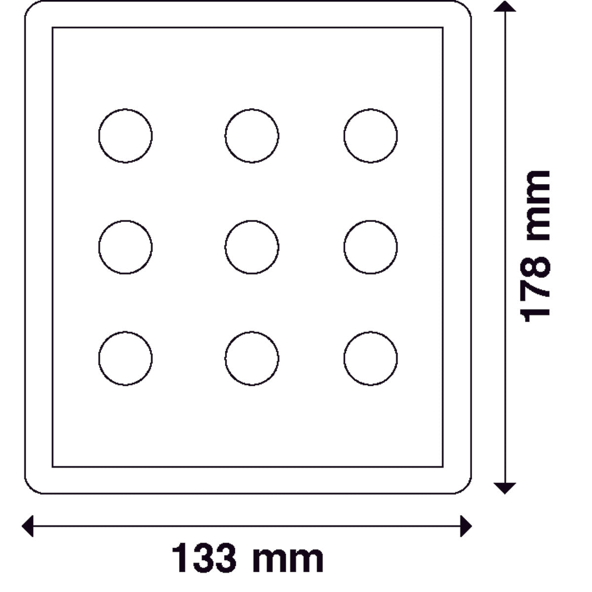 Ocean System Vertikales, geflochtenes Schaltpanel mit Sicherungshalter und zwei USB-Anschlüssen