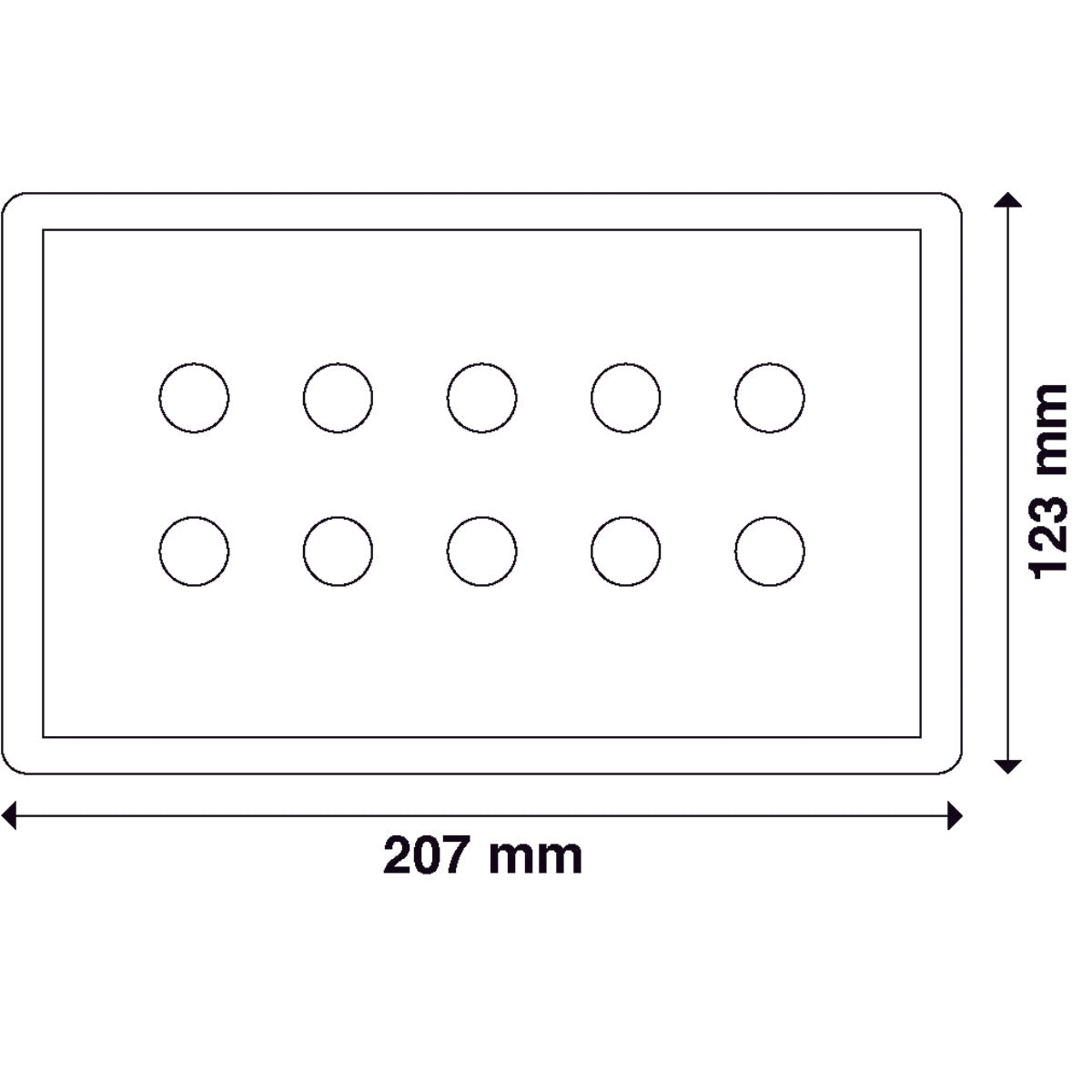 Ocean System Horizontal-Elektroverteiler mit vorverdrahteter Haube und zwei USB-Anschlüssen