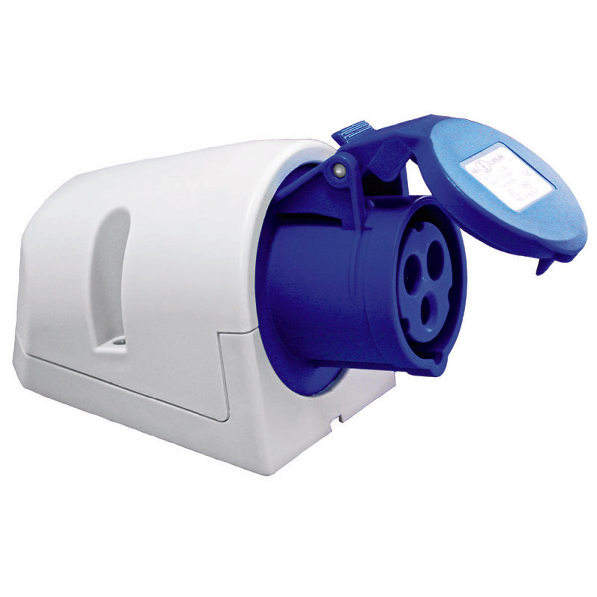 Toma de pared tripolar T-Power CE con tapa