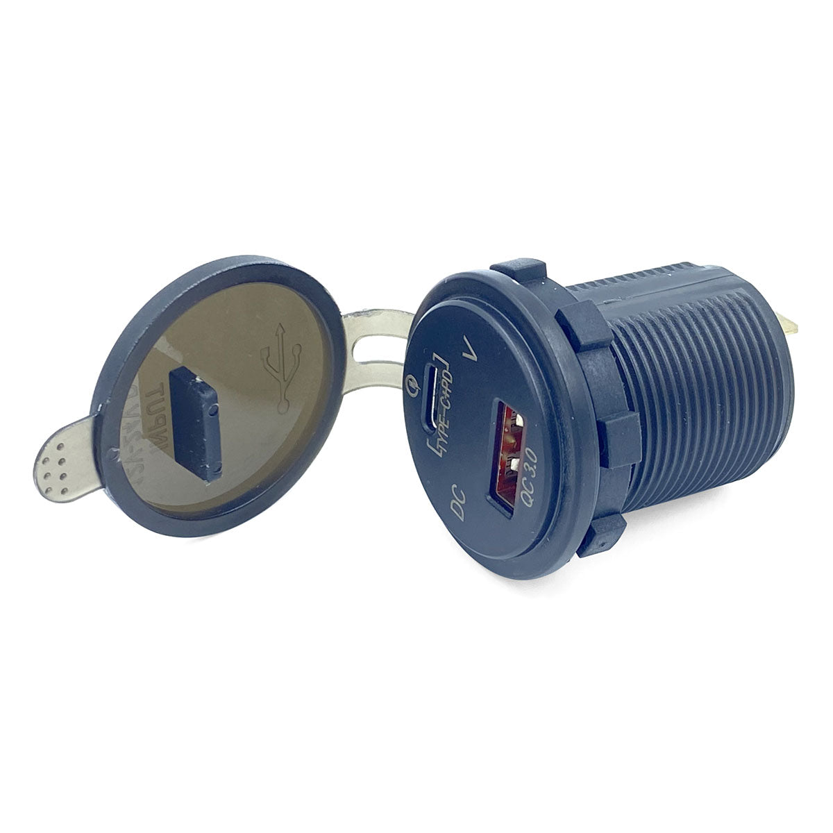 T-Power Presa USB 3.0 e PD/Type C con voltmetro digitale