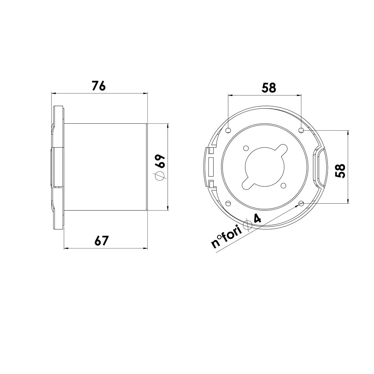 Contenedor para interruptor de batería T-Power fabricado en ABS blanco 5 piezas