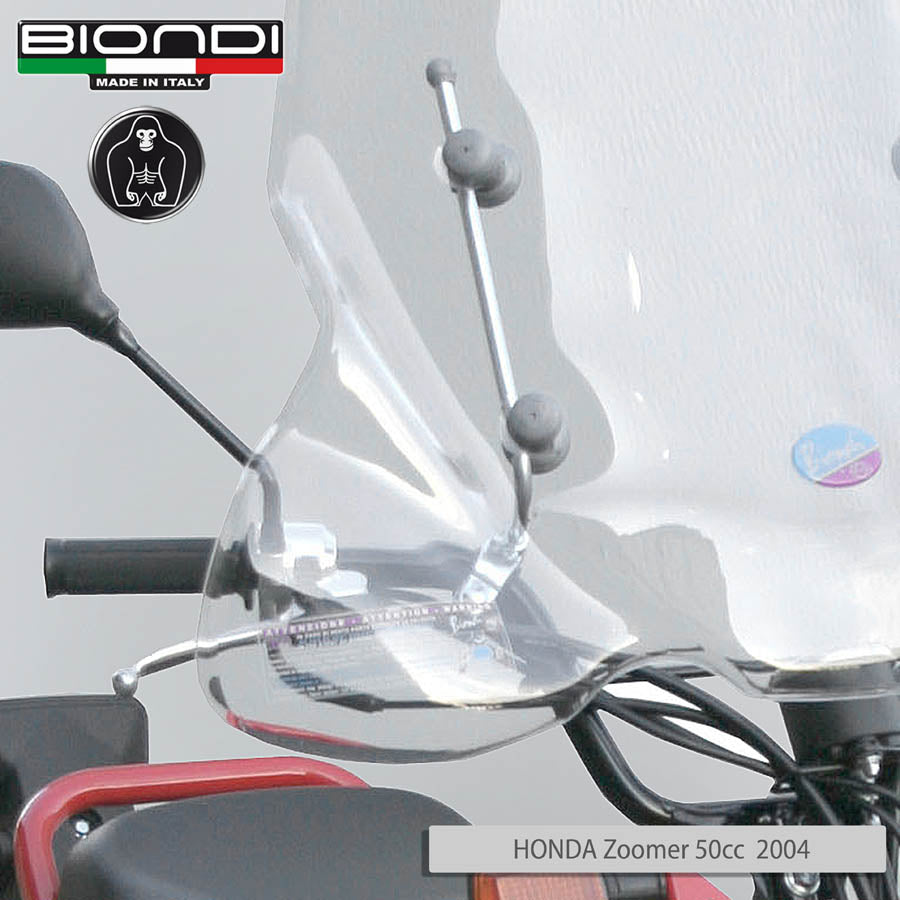 Biondi Parabrezza Pro Honda Zoomer 50 cc 2004 Trasparente con Attacchi
