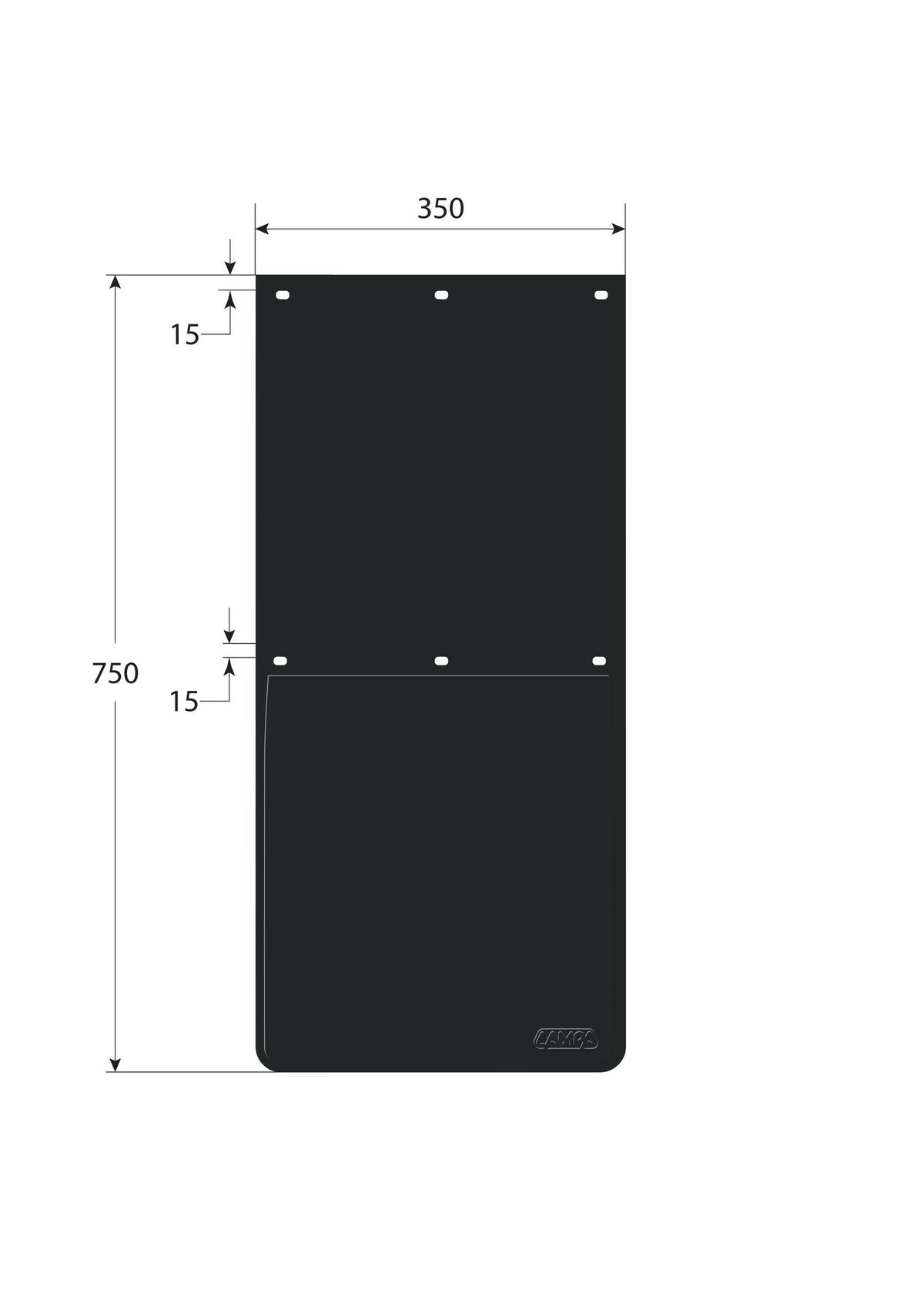 Lampa Coppia paraspruzzi in PVC omologati antispruzzo - 35x75 cm 14240