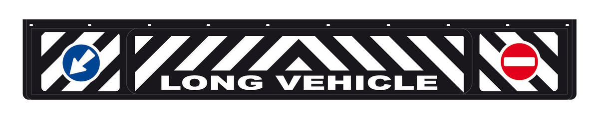 Paraspruzzo lungo in pvc, segnaletica in rilievo 240x35 cm Nero Long Vehicle 14262