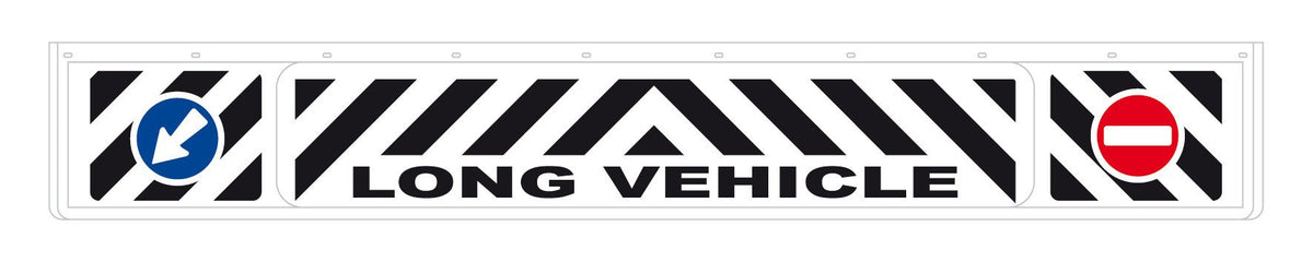 Paraspruzzo lungo in pvc, segnaletica in rilievo 240x35 cm Bianco Long Vehicle 14265