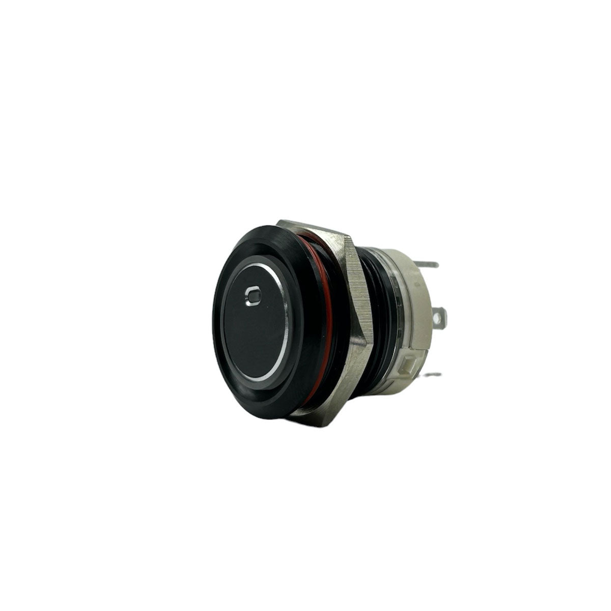 Ocean System Interruttore nero in alluminio 20A colore rosso ON-OFF (momentaneo)