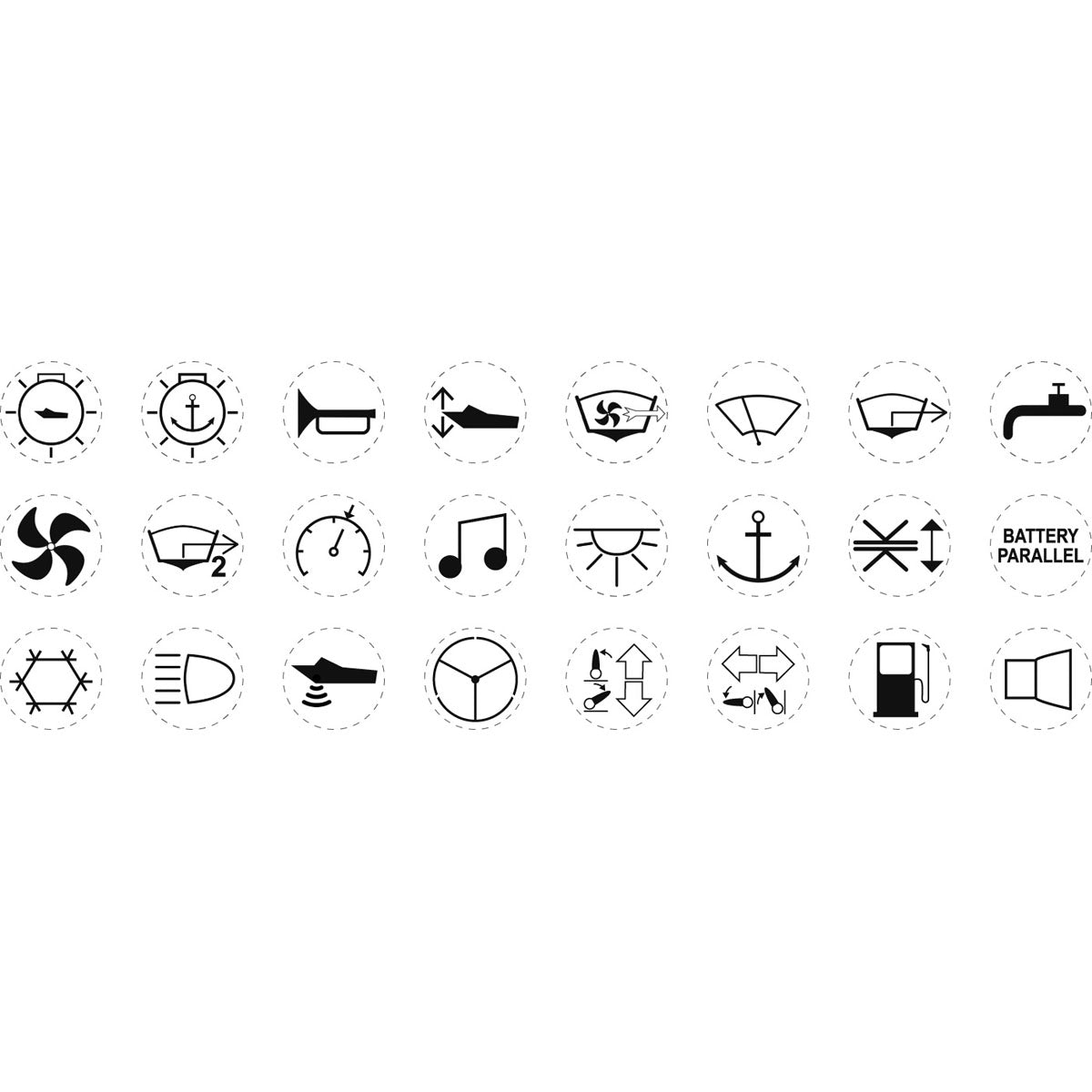 T-Power Symbol Serie 24 Aufkleber, 24 Symbole pro Set, 2 Stück