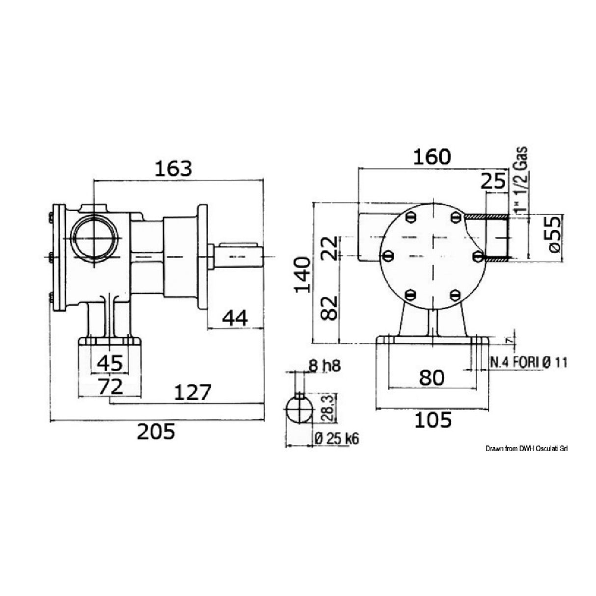 Nauco Pump 40 1 inch 1/2