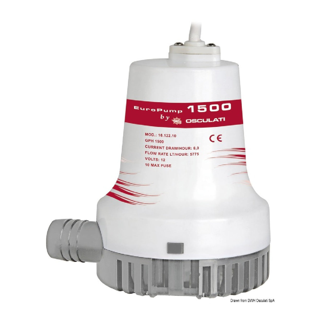 Bomba de achique sumergible Osculati Europump II 12/24 V 550-1100-1500-2000-3000 16.122.02