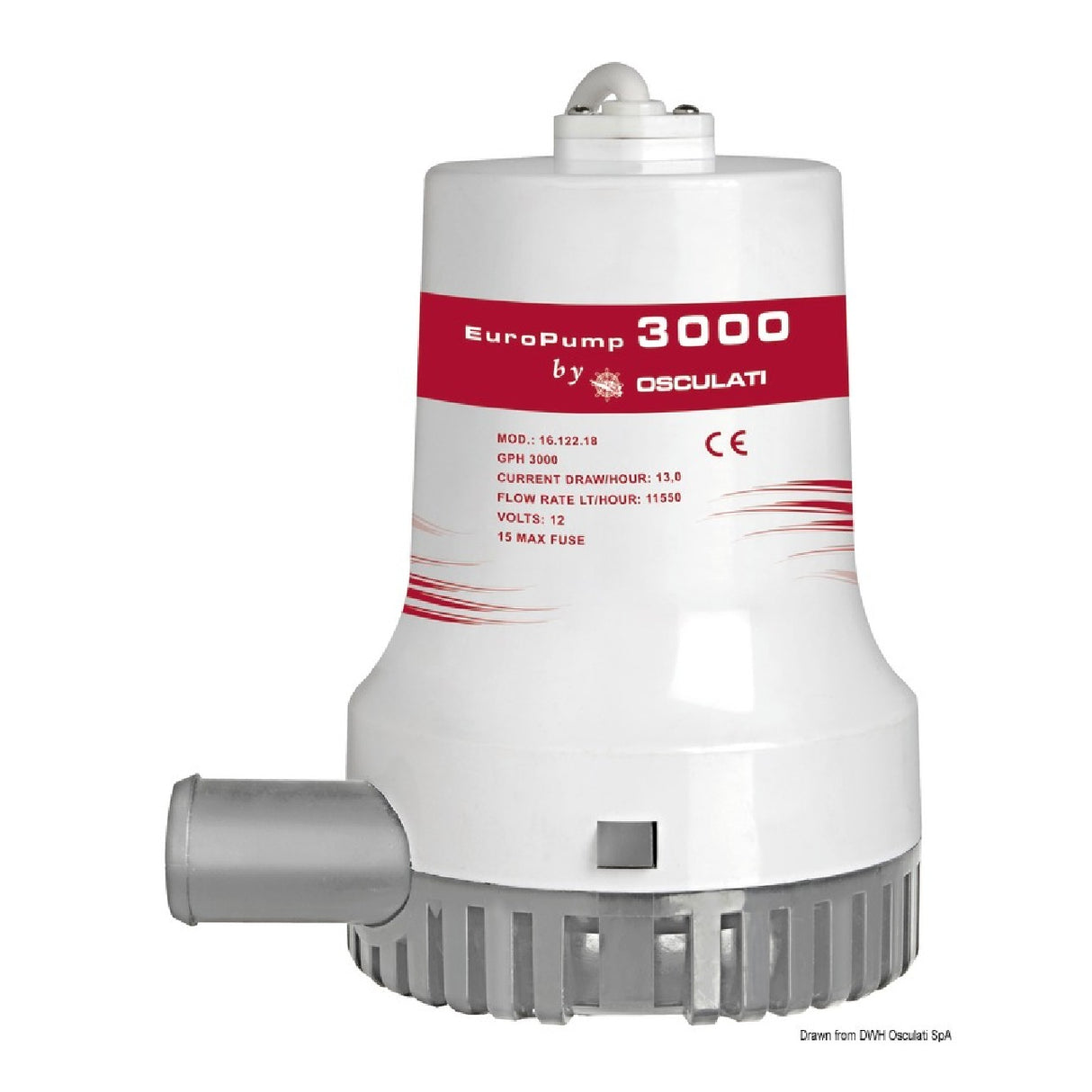 Osculati Pompa di sentina Europump II ad immersione 12/24 V 550-1100-1500-2000-3000 16.122.02