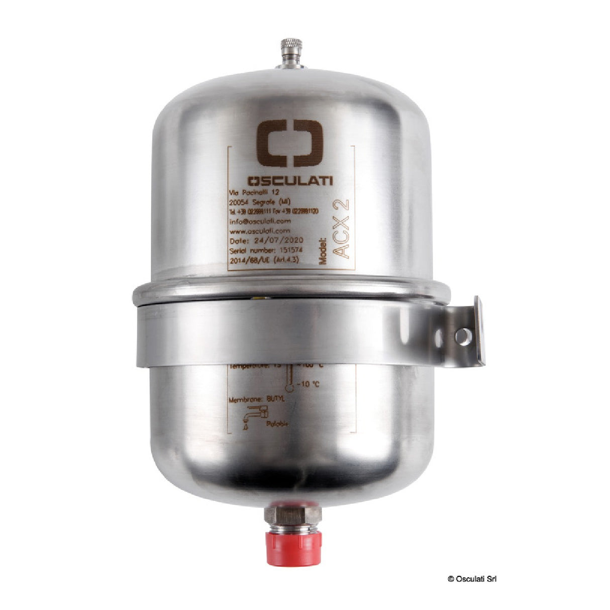 Osculati Universal Expansion Tank for Water Pumps and Water Heaters 16.126.00