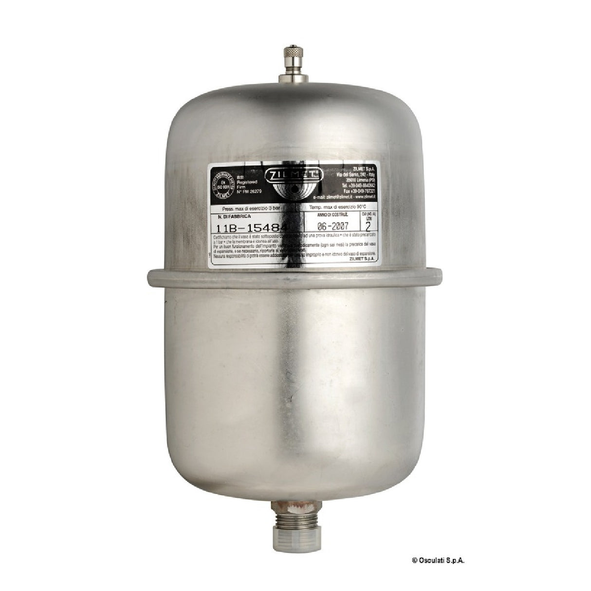 Osculati Universal Expansion Tank for Water Pumps and Water Heaters 16.126.00