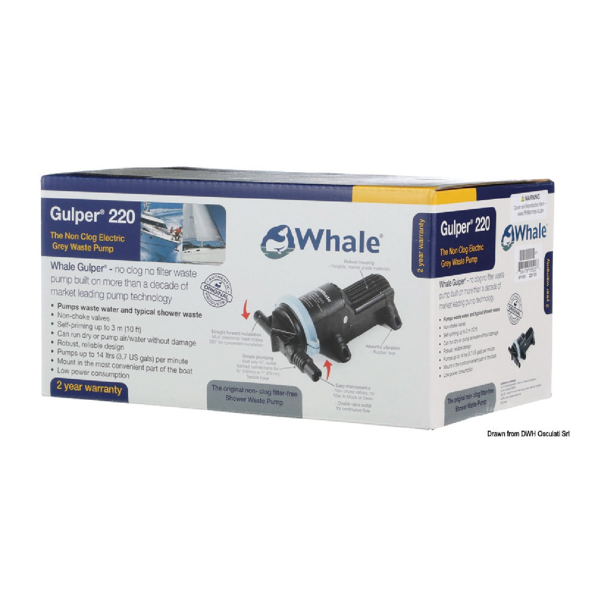 Whale Gulper 220 Shower Drain and Sewage Pump