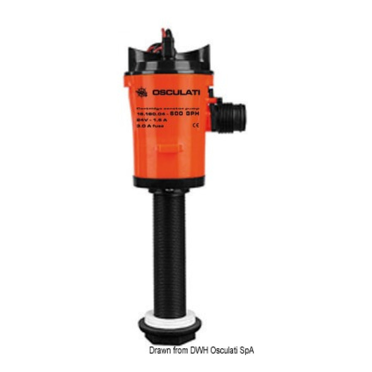 Osculati Europump bulkhead pump for fishing 16.160.03