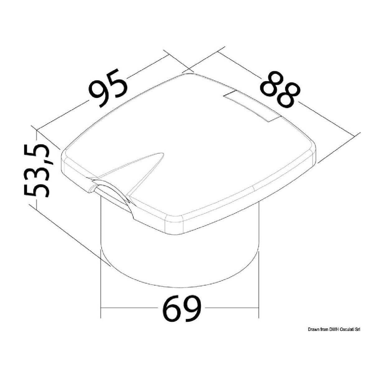 Osculati Presa acqua lavaggio ponte New Edge Inox 16.441.88