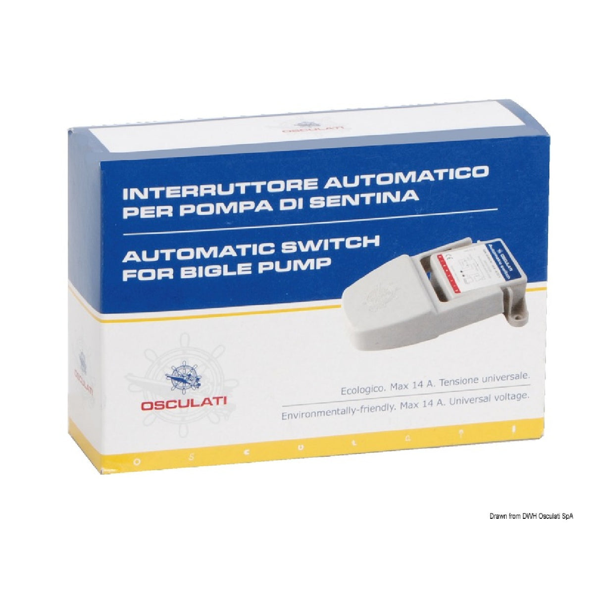 Interruptor automático ecológico Osculati para cualquier bomba de achique 16.603.00