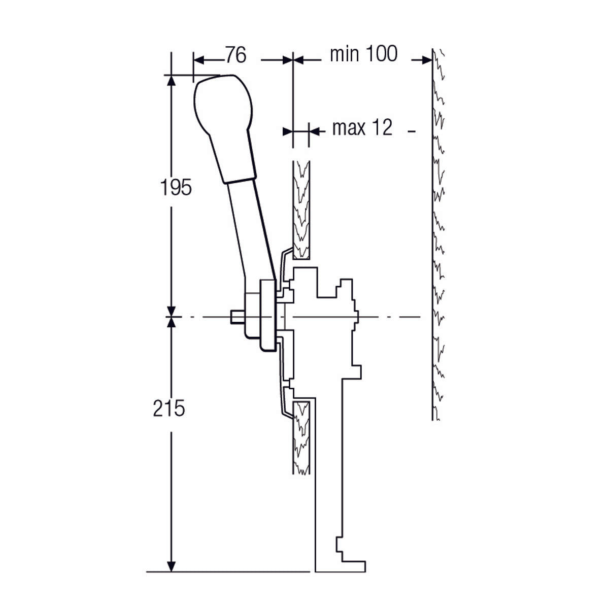 Teleflex TELEFLEX 700SS single lever control Black Black