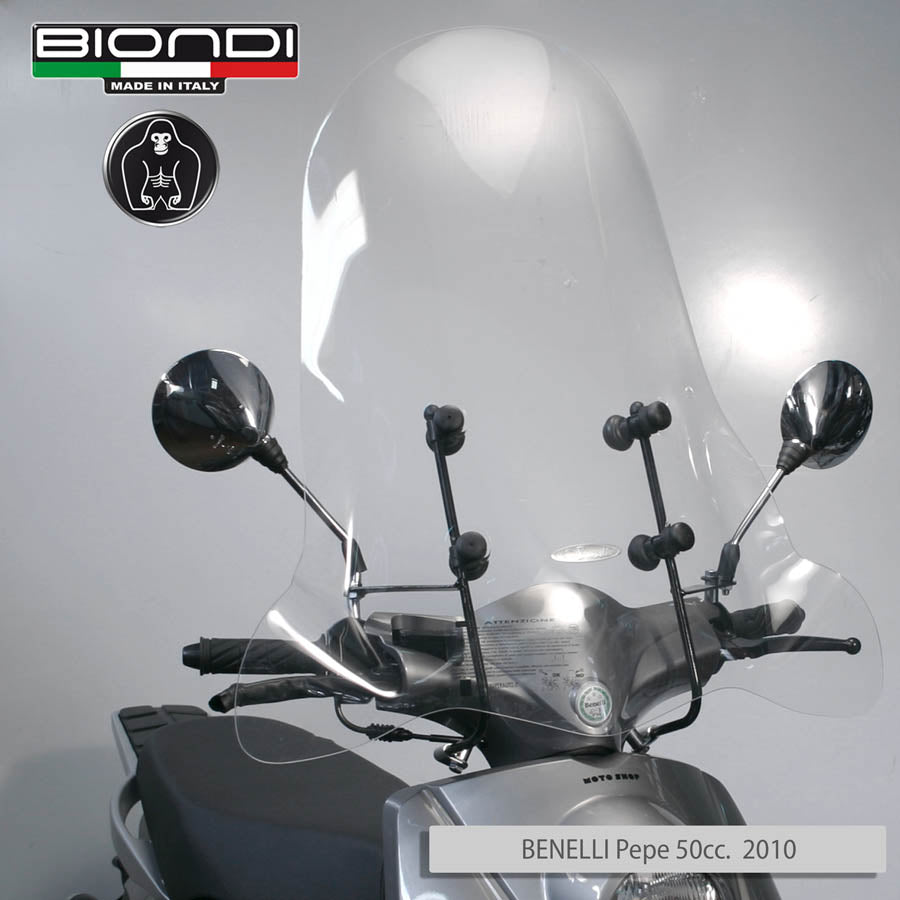 Biondi Parabrezza Club Trasparente + Attacchi Malaguti Ciak 125/150 2000