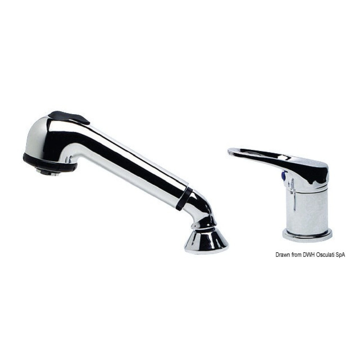 Osculati Monocomando Olivia miscelatore cromato + doccia estraibile cromata 17.016.00