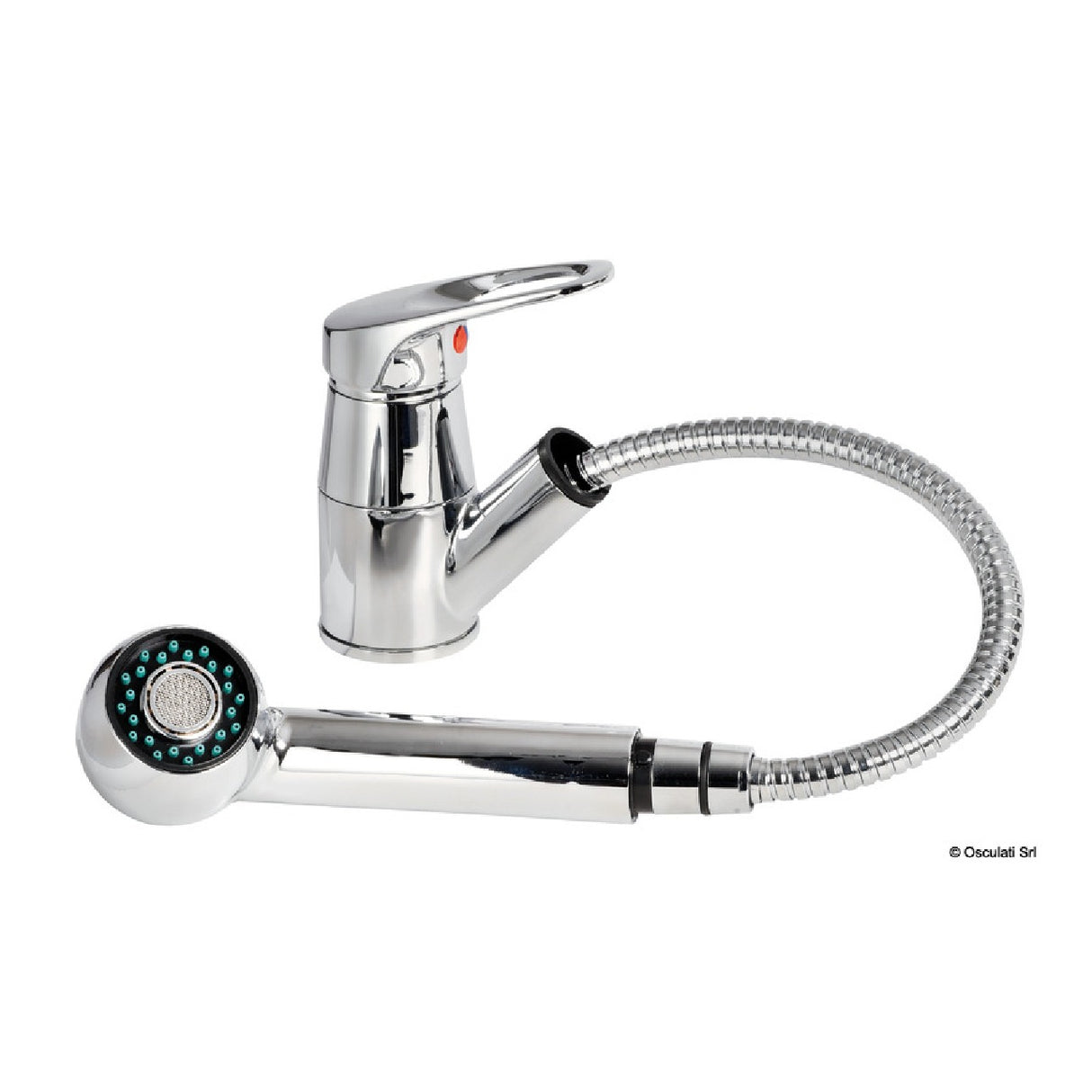 Osculati Combinato rubinetto miscelatore Olivia mono comando + doccia estraibile 17.019.00